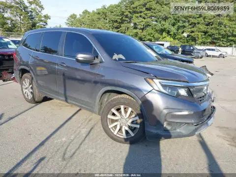 5FNYF6H59LB069859 — 2020 Honda Pilot, ПЕРЕДНЯЯ ЧАСТЬ, фото до ремонта