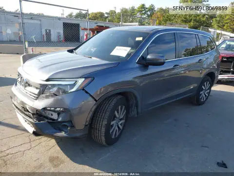 5FNYF6H59LB069859 — 2020 Honda Pilot, zdjęcie 3 z IAAI, Przód