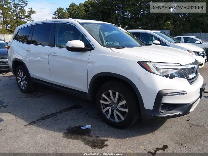 5FNYF6H52MB032668 — 2021 Honda Pilot, photo 2 from IAAI 22.10.2026, Theft