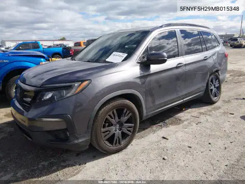 5FNYF5H29MB015348 — 2021 Honda Pilot, zdjęcie 3 z IAAI, Lewy bok