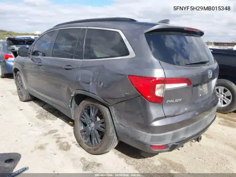 5FNYF5H29MB015348 — 2021 Honda Pilot, zdjęcie 4 z IAAI, Lewy bok