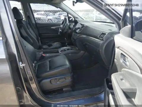 5FNYF5H29MB015348 — 2021 Honda Pilot, Лівий бік, фото до ремонту