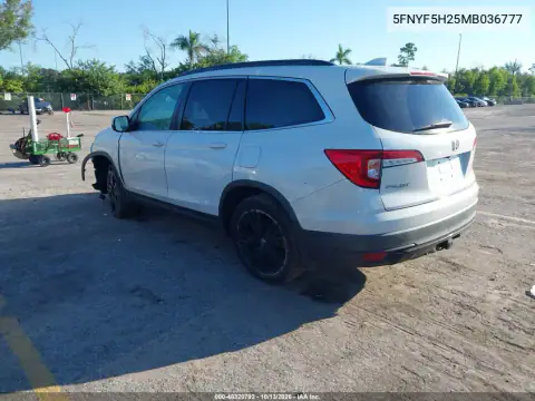 5FNYF5H25MB036777 — 2021 Honda Pilot, photo 3 from IAAI, Left front