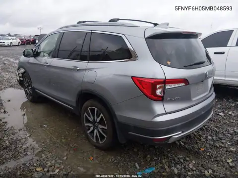 5FNYF6H05MB048593 — 2021 Honda Pilot, фото 4 с аукциона IAAI, передняя часть слева