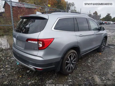5FNYF6H05MB048593 — 2021 Honda Pilot, фото 5 с аукциона IAAI, передняя часть слева