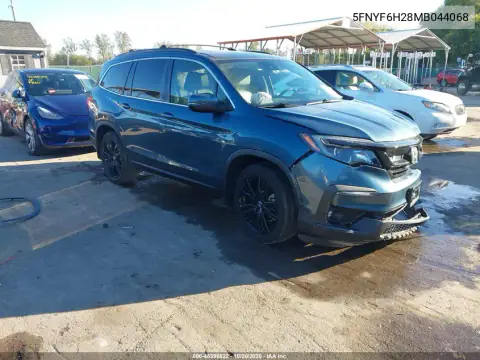 5FNYF6H28MB044068 — 2021 Honda Pilot, photo 2 from IAAI, Left front