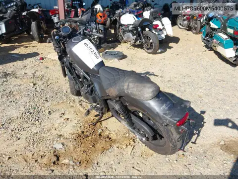 MLHPC5600M5400575 — 2021 Honda Rebel, фото 3 с аукциона IAAI, Передняя и задняя части