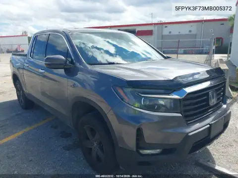 5FPYK3F73MB005372 — 2021 Honda Ridgeline, დატბორვა, ფოტოები შეკეთებამდე