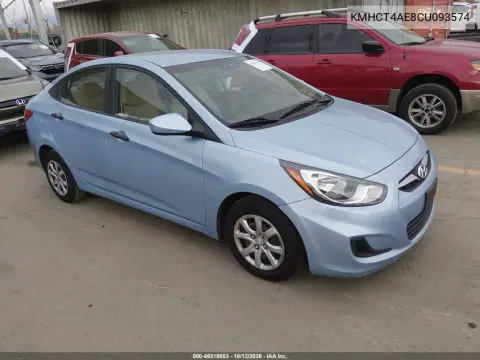 2012 Hyundai Accent Gls VIN KMHCT4AE8CU093574 фото 2