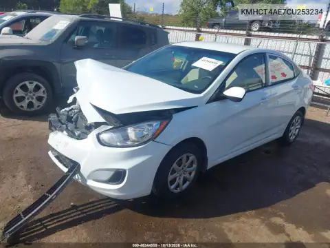 KMHCT4AE7CU253234 — 2012 Hyundai Accent, photo 3 from IAAI, Front end