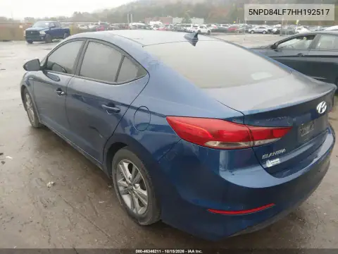 5NPD84LF7HH192517 — 2017 Hyundai Elantra, zdjęcie 4 z IAAI, Przód