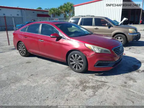 5NPE34AF9GH413488 — 2016 Hyundai Sonata, фото 2 с аукциона IAAI, Передняя часть справа