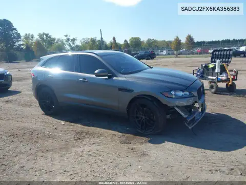 SADCJ2FX6KA356383 — 2019 Jaguar F-Pace, ПЕРЕДНЯЯ ЧАСТЬ, фото до ремонта