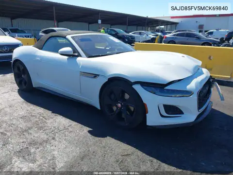 2021 Jaguar F-Type R-Dynamic Awd Automatic VIN SAJD85FV5MCK69840 фото 2