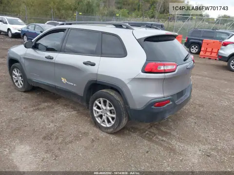 1C4PJLAB6FW701743 — 2015 Jeep Cherokee, фото 4 с аукциона IAAI, Естественный износ