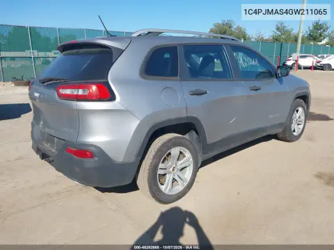 2016 Jeep Cherokee Sport VIN 1C4PJMAS4GW211065 фото 5