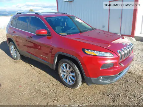 2016 Jeep Cherokee Limited VIN 1C4PJMDB8GW259681 фото 2