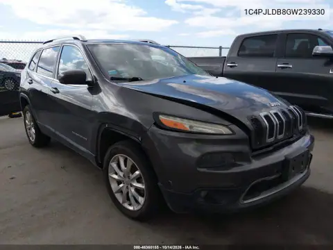 1C4PJLDB8GW239330 — 2016 Jeep Cherokee, Передняя часть, фото до ремонта