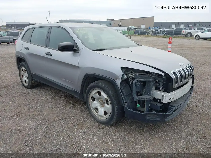 2017 Jeep Cherokee Sport VIN 1C4PJLAB4HW630092 фото 2