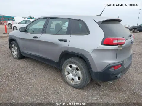 2017 Jeep Cherokee Sport VIN 1C4PJLAB4HW630092 фото 4