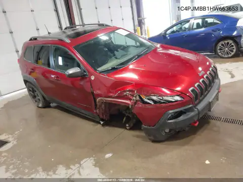 2017 Jeep Cherokee Trailhawk 4X4 VIN 1C4PJMBB1HW663653 фото 2