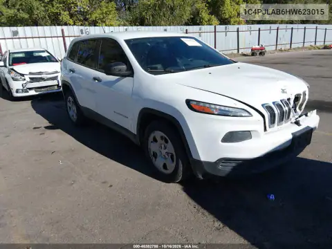 1C4PJLAB6HW623015 — 2017 Jeep Cherokee, წინა ნაწილი, ფოტოები შეკეთებამდე