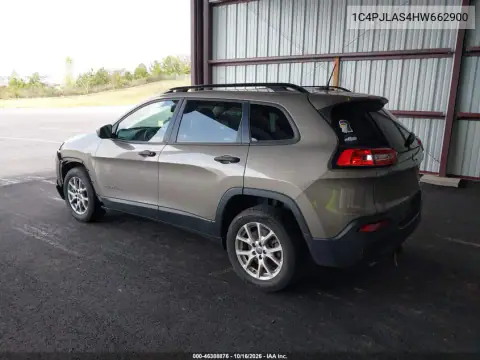 1C4PJLAS4HW662900 — 2017 Jeep Cherokee, ფოტო 4, IAAI, წინა მარცხენა ნაწილი
