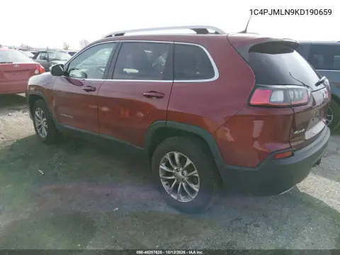 1C4PJMLN9KD190659 — 2019 Jeep Cherokee, photo 4 from IAAI, Front end