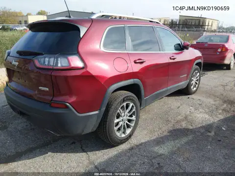 1C4PJMLN9KD190659 — 2019 Jeep Cherokee, photo 5 from IAAI, Front end