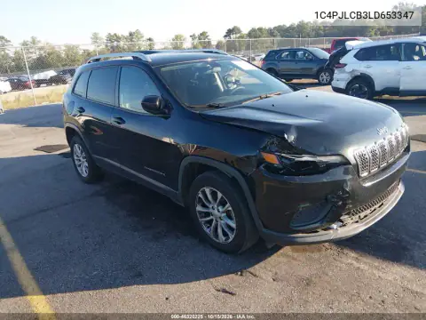 1C4PJLCB3LD653347 — 2020 Jeep Cherokee, Передня частина, фото до ремонту