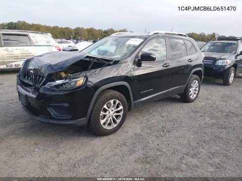 1C4PJMCB6LD651470 — 2020 Jeep Cherokee, ფოტო 3, IAAI, წინა ნაწილი