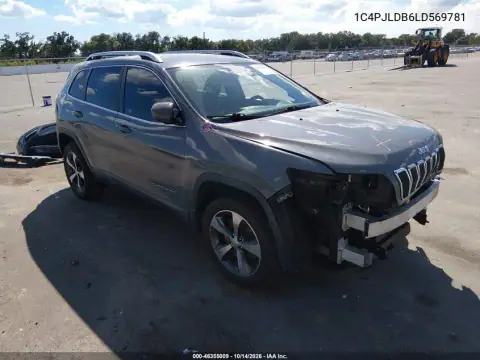 1C4PJLDB6LD569781 — 2020 Jeep Cherokee, წინა ნაწილი, ფოტოები შეკეთებამდე