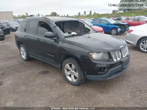 2016 Jeep Compass VIN 1C4NJDAB6GD571554 фото 1