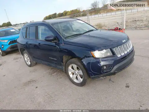 1C4NJDEB3GD758891 — 2016 Jeep Compass, წინა მარჯვენა ნაწილი, ფოტოები შეკეთებამდე