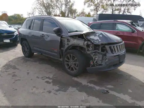 1C4NJCBB8HD102430 — 2017 Jeep Compass, წინა მარჯვენა ნაწილი, ფოტოები შეკეთებამდე