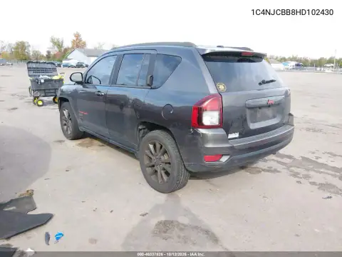 1C4NJCBB8HD102430 — 2017 Jeep Compass, фото 4 з IAAI, Передня частина справа