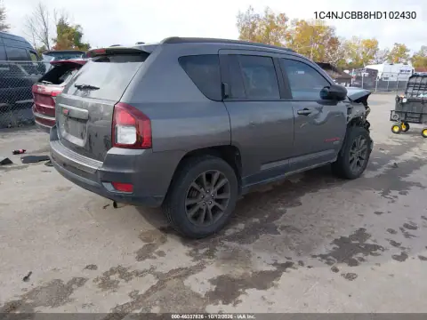 1C4NJCBB8HD102430 — 2017 Jeep Compass, фото 5 з IAAI, Передня частина справа