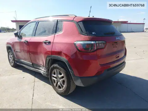 3C4NJCAB8HT659768 — 2017 Jeep Compass, фото 3 з IAAI, Звичайний знос