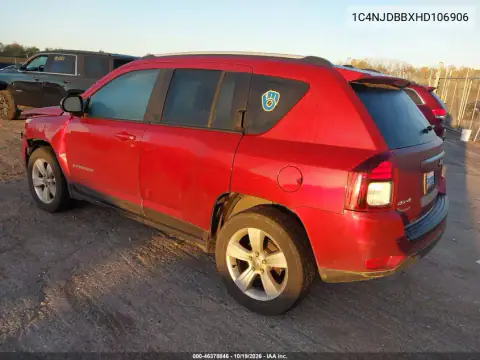 1C4NJDBBXHD106906 — 2017 Jeep Compass, фото 4 з IAAI, Передня частина