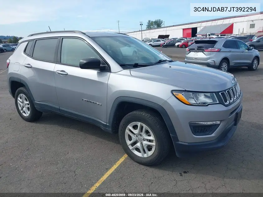 2018 Jeep Compass Sport 4X4 VIN 3C4NJDAB7JT392294 фото 2