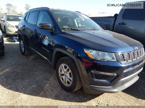 2018 Jeep Compass Sport Fwd VIN 3C4NJCAB6JT322375 фото 2