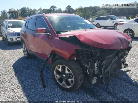 3C4NJCCB0JT406284 — 2018 Jeep Compass, photo 2 from IAAI, Front end
