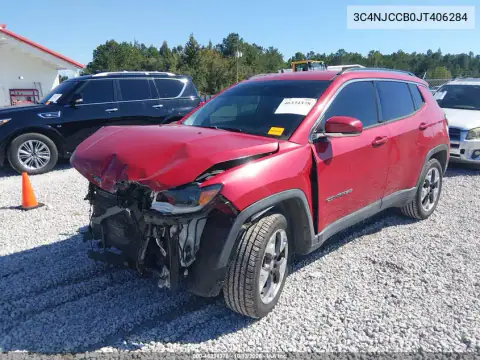 3C4NJCCB0JT406284 — 2018 Jeep Compass, photo 3 from IAAI, Front end
