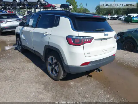 3C4NJCCB9KT748947 — 2019 Jeep Compass, zdjęcie 3 z IAAI, Prawy przód