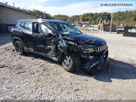 2019 Jeep Compass Sport Fwd VIN 3C4NJCAB1KT653043 фото 1