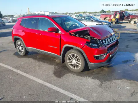 2019 Jeep Compass Sun And Wheel Fwd VIN 3C4NJCBB3KT743549 фото 1