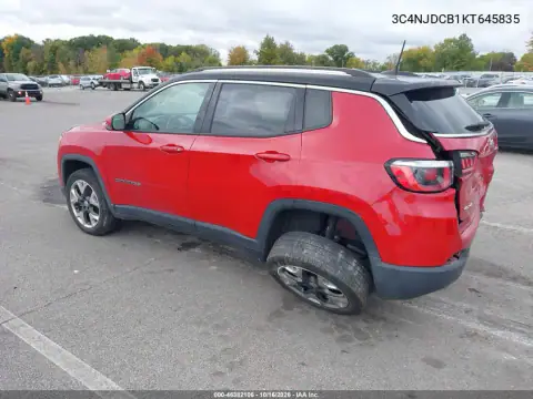 3C4NJDCB1KT645835 — 2019 Jeep Compass, zdjęcie 4 z IAAI, Tył