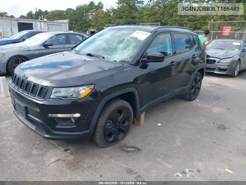 3C4NJDBB3LT166481 — 2020 Jeep Compass, zdjęcie 3 z IAAI, Przód i tył