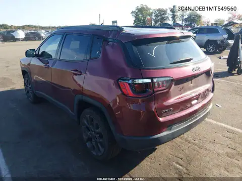3C4NJDEB1MT549560 — 2021 Jeep Compass, photo 4 from IAAI, Left front