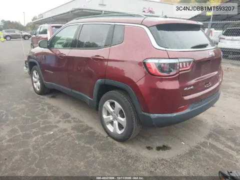 3C4NJDBB1MT593207 — 2021 Jeep Compass, фото 3 с аукциона IAAI, ПЕРЕДНЯЯ ЧАСТЬ